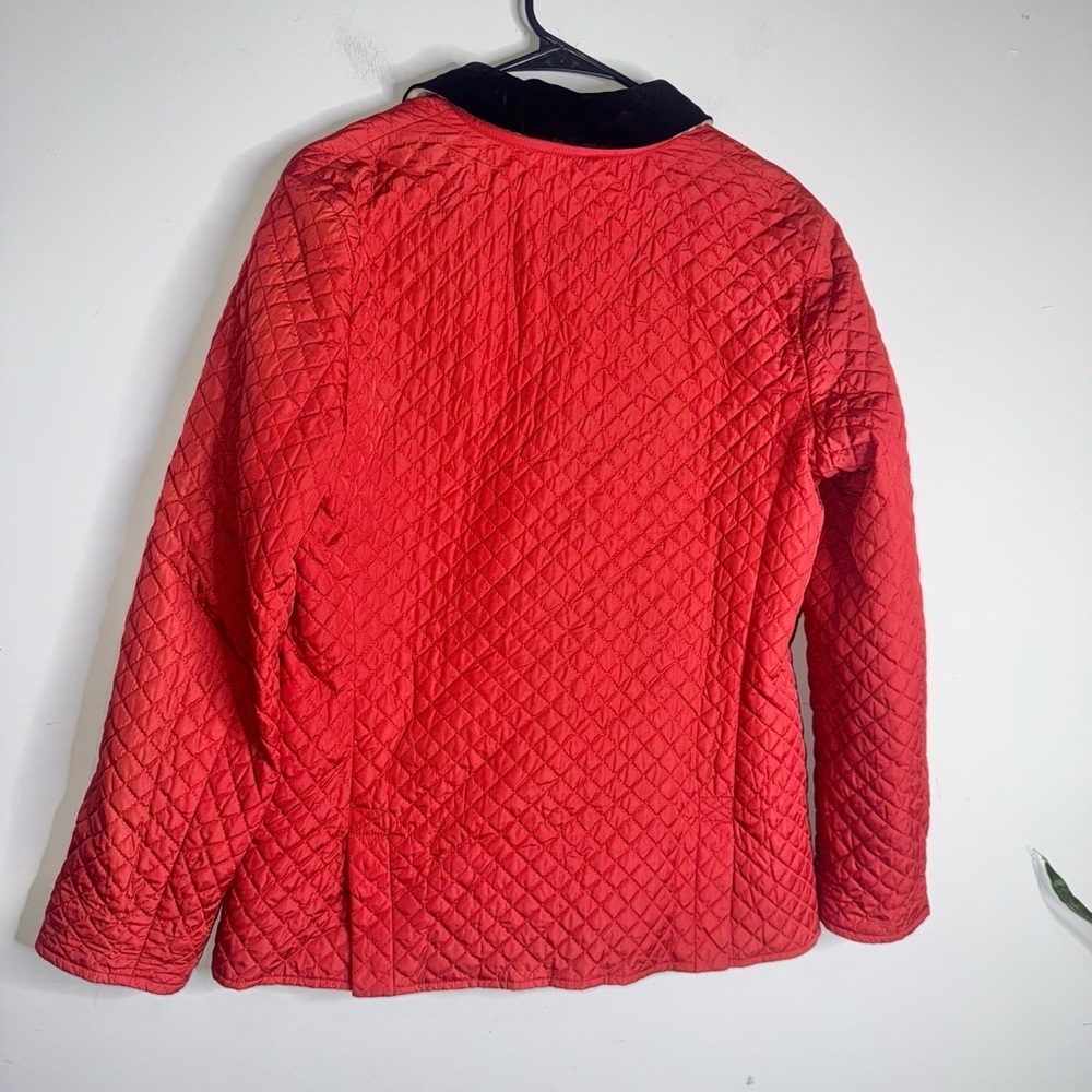 Vintage Burberry Quilted Jacket Red - Picture 2 of 10